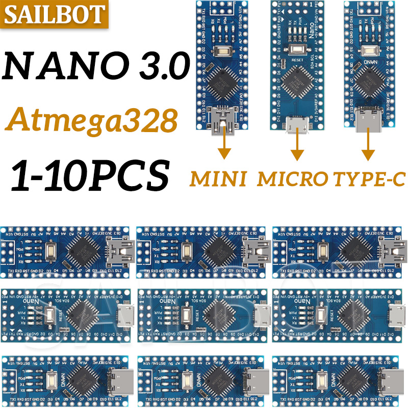 Hobby Diy Electronics Kit - 10-1PCS Nano 3.0 With the bootloader