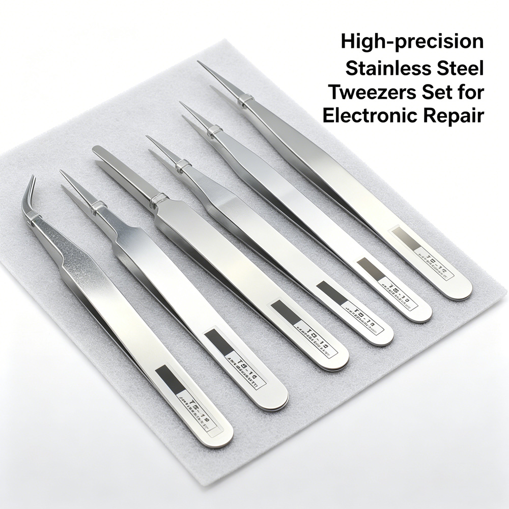 Diy Electronics Parts - Anti-magnetic Stainless Steel Tweezers Kit 6