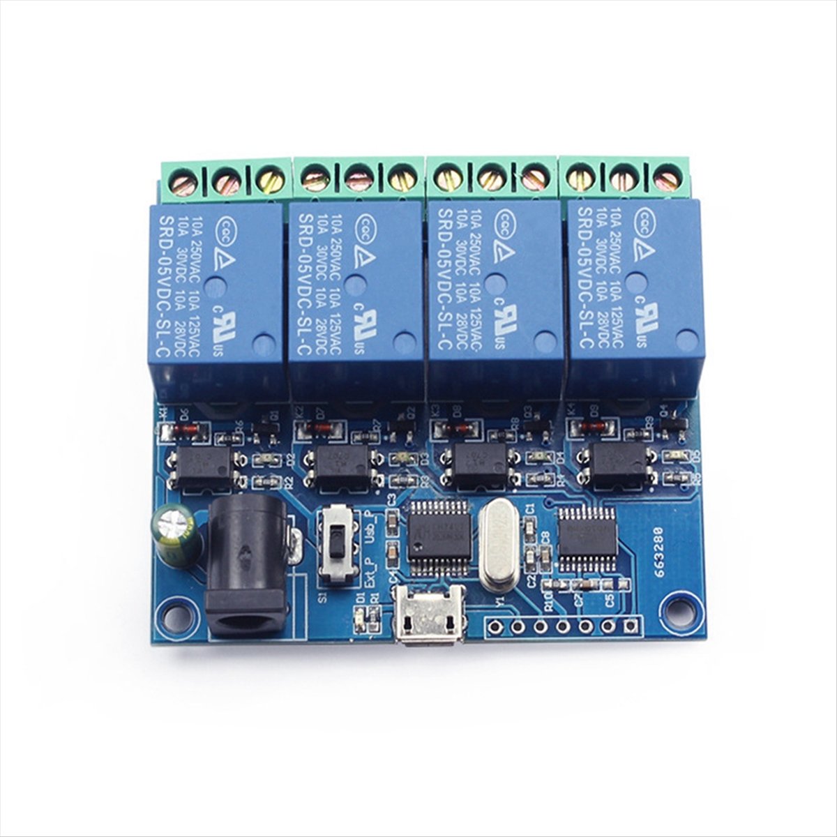 AT42 4 Channel USB Relay Modul - đánh giá và giá Relay Module 5V