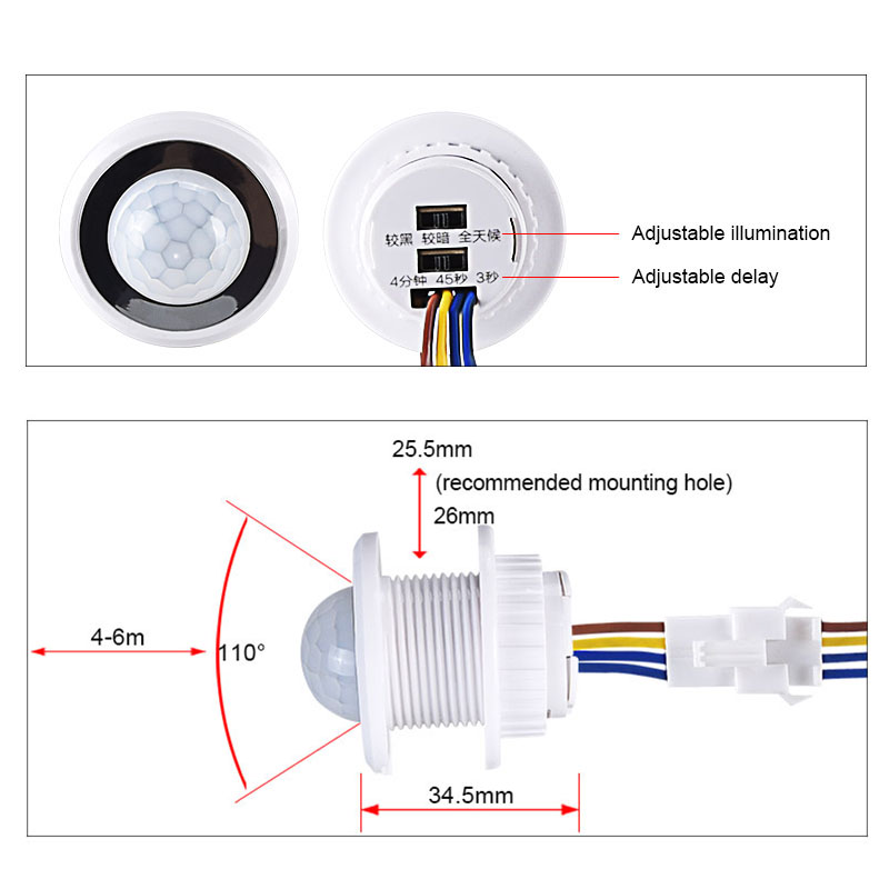 PIR Motion Sensor Switch Infra - đánh giá và giá Ldr Light Sensor
