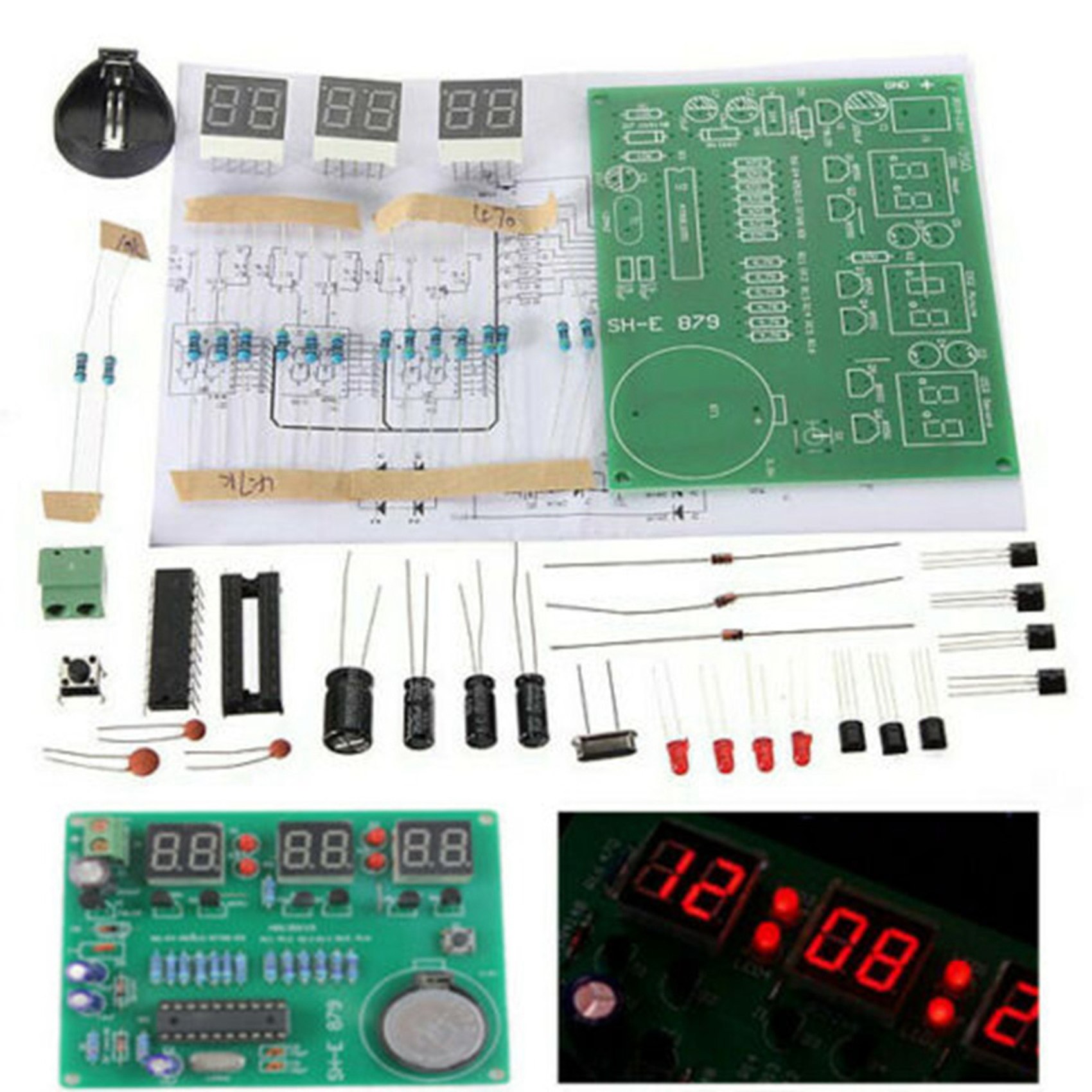 T31C-3 Set AT89C2051 6 Digital - đánh giá và giá Diy Electronics Flux