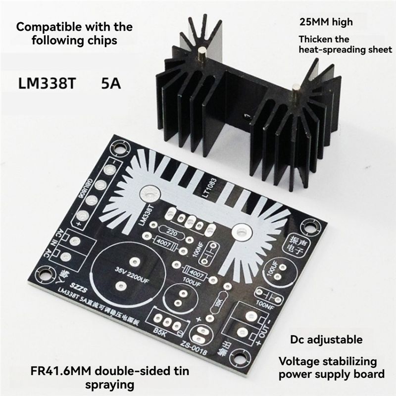 LM338 5A Output Adjustable Lin - đánh giá và giá Diy Electronics Filament