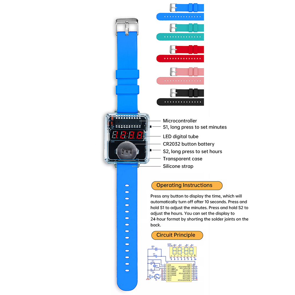 DIY Electronic Watch Kit 0.28' - đánh giá và giá Hobby Diy Electronics Kit